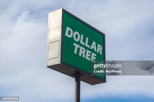 Dollar Tree sign is seen in Streator, Illinois, United States, on October 15, 2022.