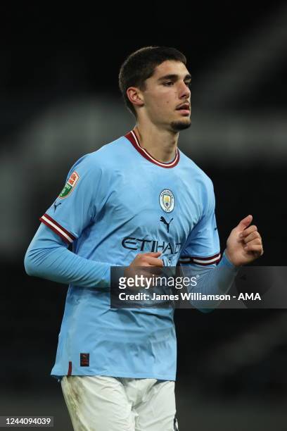 Finley Burns of Manchester City during the Papa John's Trophy