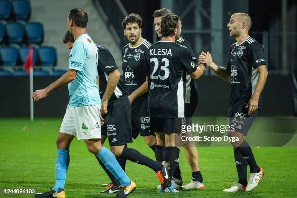 Redouane BOUGHERABA Dimitri YACHVILI during the Charity match of Varietes Club de France at Stade Jean Dauger on October 19, 2022 in Bayonne, France.