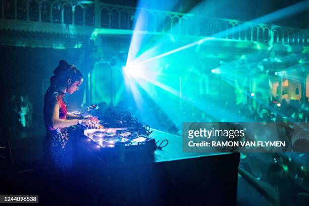 Irish-born DJ, Cici Cavanagh, also known as Cici, performs at Club Paradiso during the Amsterdam Dance Event in Amsterdam on October 20, 2022. - -...