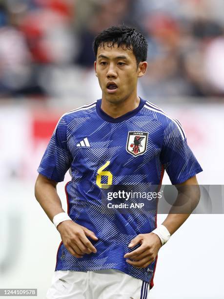 Wataru Endo of Japan during the International Friendly Match between Japan and United States at the Dusseldorf Arena on September 23, 2022 in...