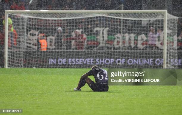 Anderlecht's Amir Murillo looks dejected after a soccer match between SV Zulte Waregem and RSC Anderlecht, Thursday 20 October 2022 in Waregem, on...