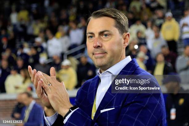 Newly appointed Georgia Tech Athletic Director J Batt watches from the sidelines during the Thursday evening college football game between the...