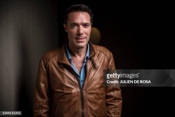 French film director, actor and script Nicolas Bedos poses during a photo session in Paris, on October 20, 2022.
