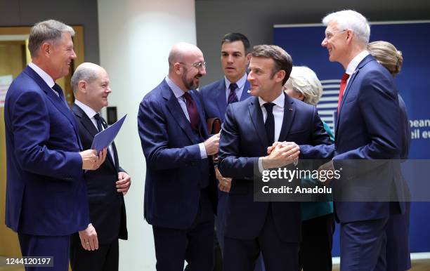 French President Emmanuel Macron , President of the European Commission, Ursula von der Leyenââ , Prime Minister of Spain, Pedro Sanchez...