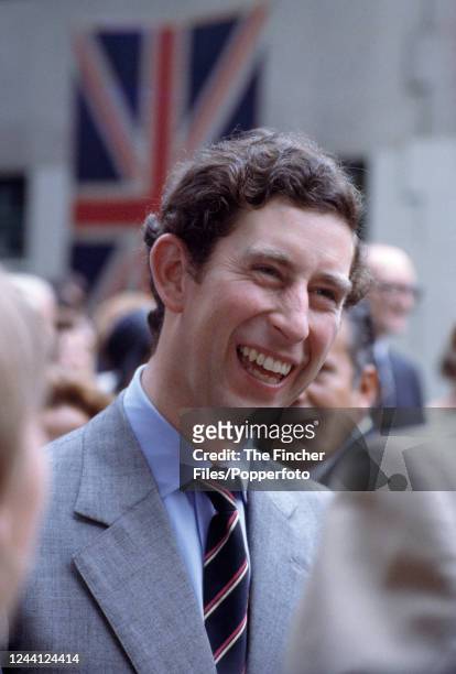 Prince Charles greeting locals after arriving in Rio De Janeiro during a visit to Brazil, circa March 1978.