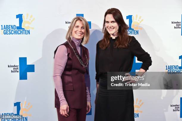 Valerie Niehaus and Nicole Rosenbach attend the Kindernothilfe Medienpreis at AXICA Kongress- und Tagungszentrum on October 21, 2022 in Berlin,...