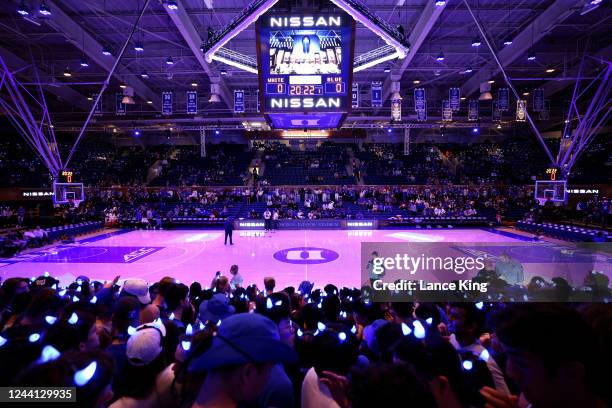 General view during Countdown to Craziness at Cameron Indoor Stadium on October 21, 2022 in Durham, North Carolina.