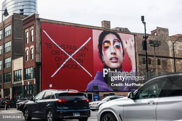 Pinterest ad is seen in Chicago, United States, on October 14, 2022.