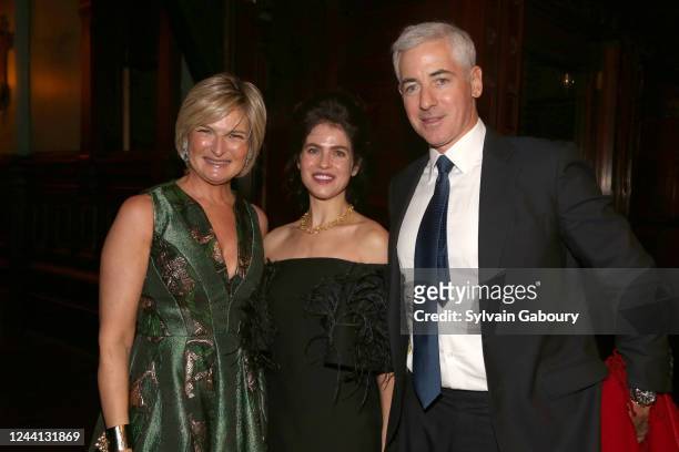 Olivia Tournay Flatto, Neri Oxman and Bill Ackman attend Legion of Honour Award Ceremony and Dinner for Olivia Tournay Flatto at the Park Avenue...