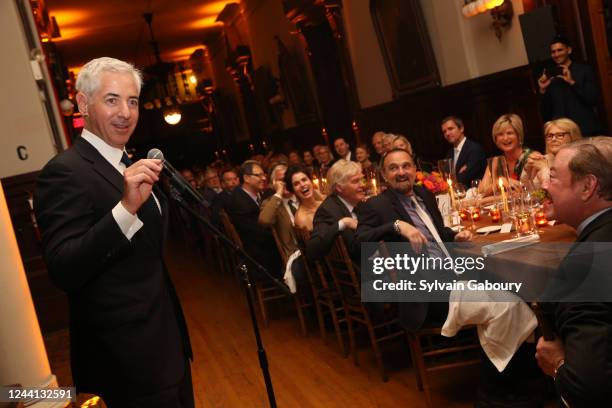 Bill Ackman, Olivia Tournay Flatto and Candice Bergen attend Legion of Honour Award Ceremony and Dinner for Olivia Tournay Flatto at the Park Avenue...