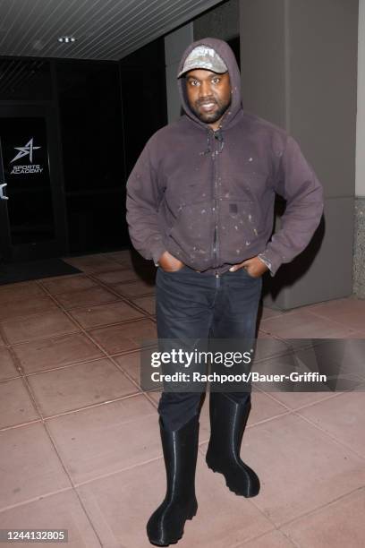 Kanye West is seen on October 21, 2022 in Los Angeles, California.