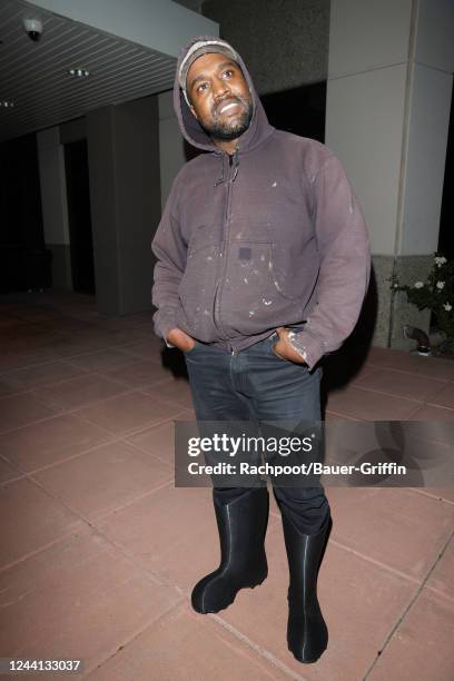 Kanye West is seen on October 21, 2022 in Los Angeles, California.