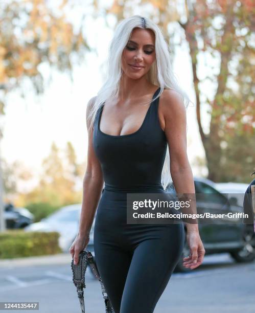 Kim Kardashian is seen on October 21, 2022 in Los Angeles, California.