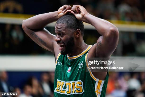 Tyren JOHNSON of ADA BLOIS during the Betclic Elite match between Boulogne-Levallois and Blois at Salle Marcel Cerdan on October 21, 2022 in Paris,...