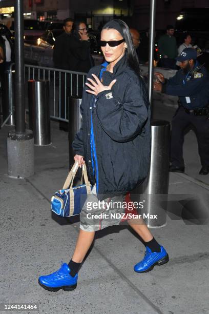 Bella Hadid is seen on October 21, 2022 in New York City.