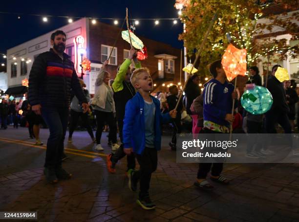 5th annual lantern parade featuring theme "written in the stars" is held in Mount Holly, NC, United States on October 22, 2022