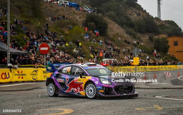 Catalunya , Spain - 23 October 2022; Craig Breen and Paul Nagle of Ireland in their Ford Puma Rally 1 during day four of the FIA World Rally...