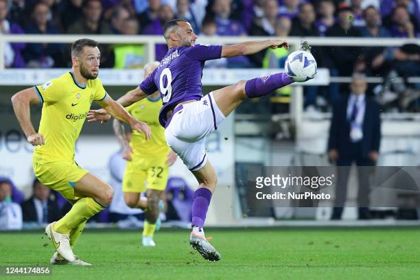 Arthur Cabral of ACF Fiorentina during the Serie A match between ACF Fiorentina and FC Internazionale Milan at Stadio Artemio Franchi, Florence,...