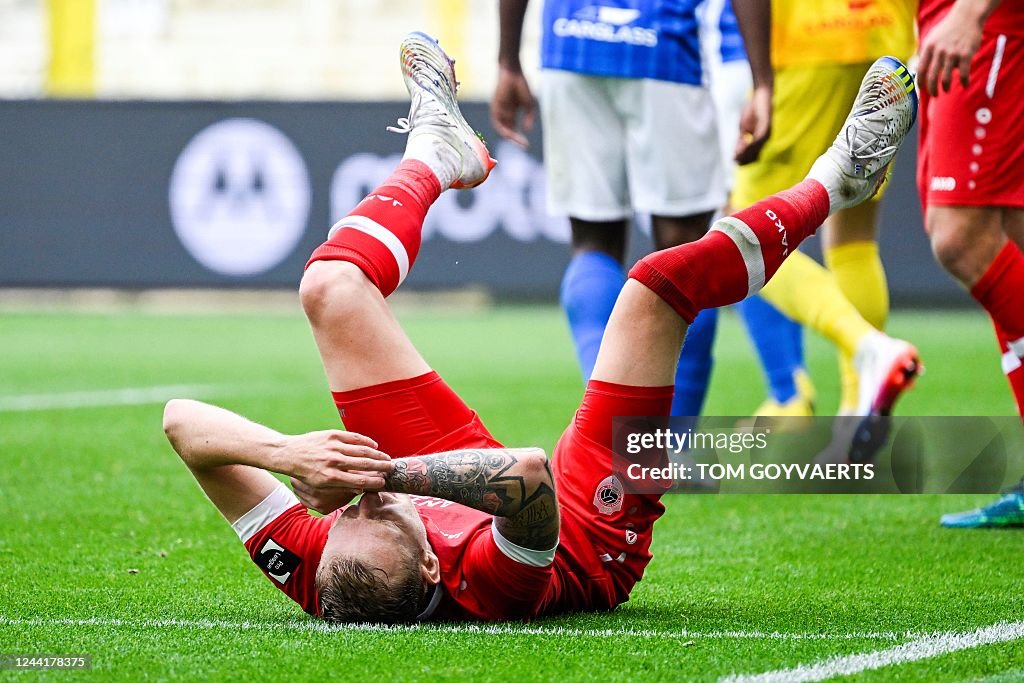 Bel Ritchie Antwerp's Ritchie De Laet reacts at the end of the Belgian Pro League ...
