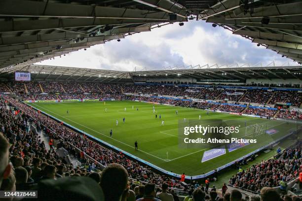 General view of the Swansea.com Stadium during the Sky Bet Championship match between Swansea City and Cardiff City at the Swansea.com Stadium on...