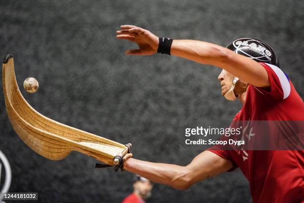 Ludovic LADUCHE of France vs Team of Spain during the World Championship of Basque Pelota on October 23, 2022 in Biarritz, France.