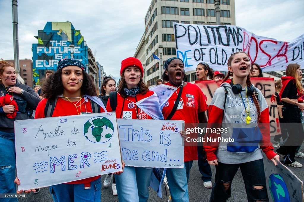 Walk For Your Future Climate March Organized In Brussels