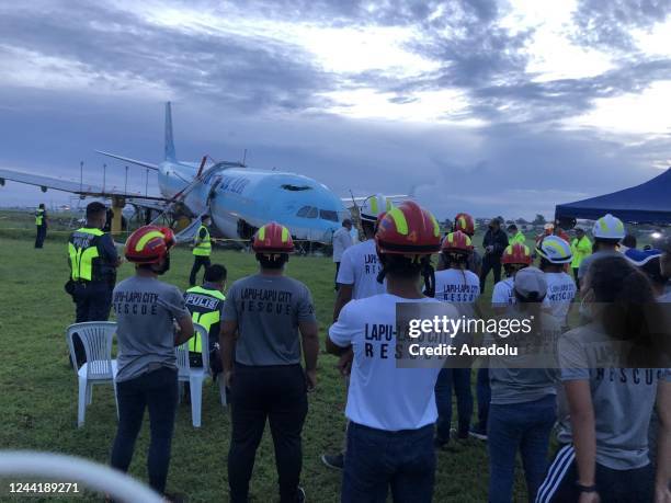 The Korean Air Flight KE631 overshot at the Mactan Cebu International Airport Runway in Cebu, Philippines on the evening of October 23, 2022.