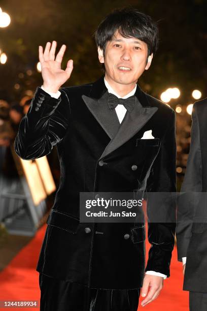 Actor Kazunari Ninomiya arrives at the 2022 Tokyo International Film Festival at the Hibiya Step Square on October 24, 2022 in Tokyo, Japan.