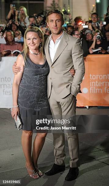 Actor Ryan Gosling and mother Donna Gosling arrive at "Ides Of March" Premiere at Roy Thomson Hall during the 2011 Toronto International Film...