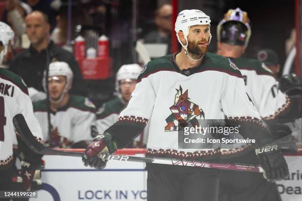 Arizona Coyotes Right Wing Zack Kassian after a whistle during third period National Hockey League action between the Arizona Coyotes and Ottawa...