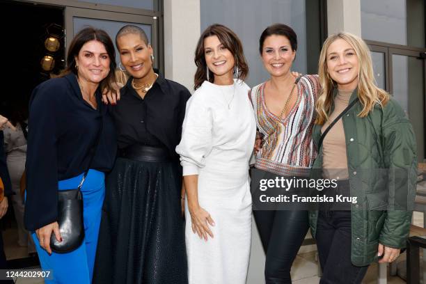Stephanie Dettmann, Marie Amiere, Marlene Lufen, Vanessa Blumhagen and Alina Merkau during the UND GRETEL x Marlene Lufen Powder Rose Collection...