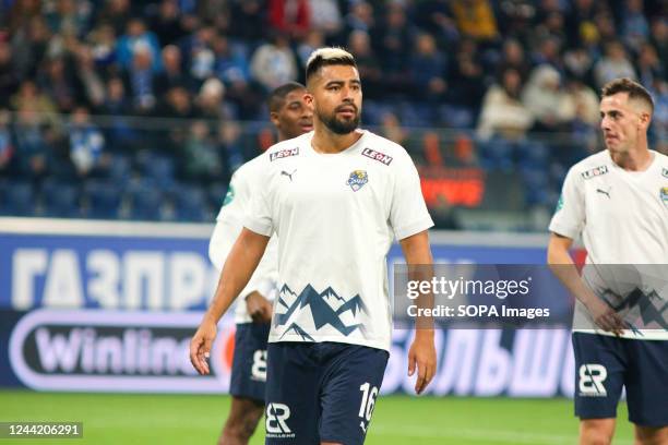 Christian Noboa of Sochi seen in action during the Russian Premier League football match between Zenit Saint Petersburg and Sochi at Gazprom Arena....