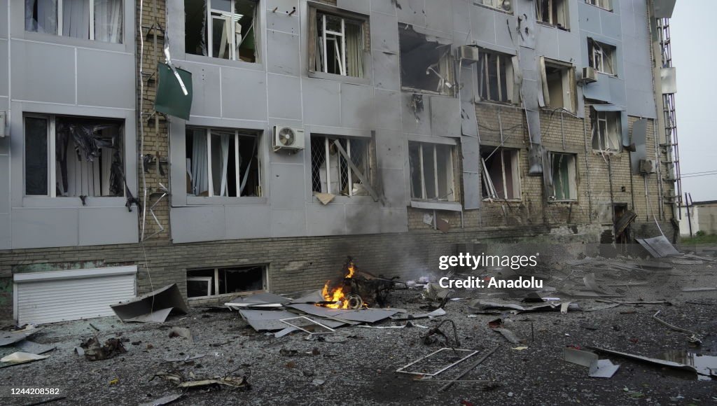 Tv With Bomb Exploding A view shows the site of a car bomb explosion outside a building ...