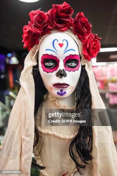 Halloween bride in white seen displayed at the 'SoLow' store in The Hague leading up to Halloween. The SoLow store in The Hague has stocked up more...