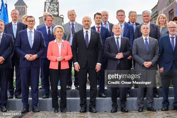 Prime Minister of Poland, Mateusz Morawiecki, President of the European Commission, Ursula von der Leyen, Prime Minister of Ukraine, Denys Shmyhal,...