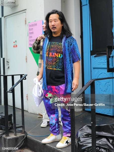 Bobby Lee is seen at film set of the 'And Just Like That' TV Series on October 24, 2022 in New York City.