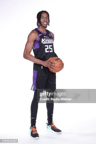 Wes Iwundu of the Stockton Kings poses for a portrait during G League media day on October 24, 2022 at the Stockton Kings Practice Facility in...