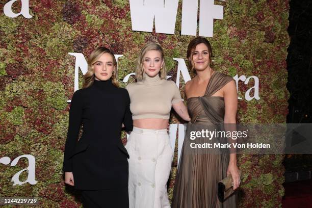 Lili Reinhart, Zoey Deutch, and Maria Giulia Maramotti at Max Mara in Partnership With W Magazine 2022 WIF Max Mara Face of the Future Award®...