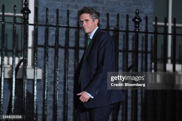 Gavin Williamson, UK lawmaker, leaves 10 Downing Street after being appointed UK minister without portfolio, in London, UK, on Tuesday, Oct. 25,...