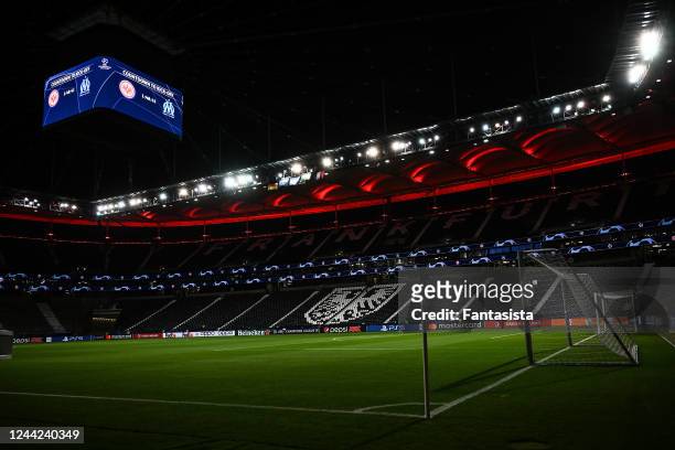 General view before the UEFA Champions League Group D match between Eintracht Frankurt and Olympique Marseille at Deutsche Bank Park on October 26,...