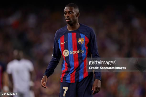 Ousmane Dembele of FC Barcelona during the UEFA Champions League match between FC Barcelona v Bayern Munchen at the Spotify Camp Nou on October 26,...