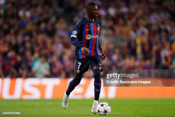 Ousmane Dembele of FC Barcelona during the UEFA Champions League match between FC Barcelona v Bayern Munchen at the Spotify Camp Nou on October 26,...