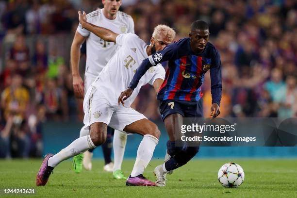 Eric Maxim Choupo Moting of Bayern Munchen, Ousmane Dembele of FC Barcelona during the UEFA Champions League match between FC Barcelona v Bayern...