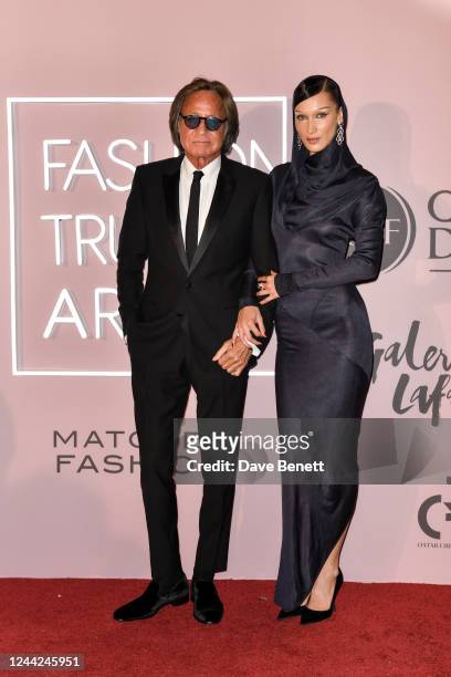 Mohamed Hadid and Bella Hadid attend the Fashion Trust Arabia Prize 2022 Awards Ceremony at The National Museum of Qatar on October 26, 2022 in Doha,...