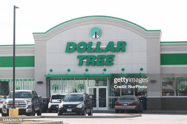 Dollar Tree logo is seen on the shop in Streator, United States on October 15, 2022.