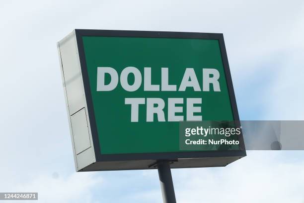 Dollar Tree logo is seen near the shop in Streator, United States on October 15, 2022.