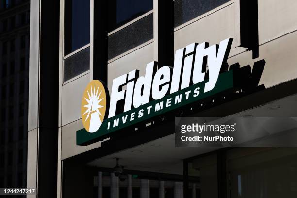 Fidelity Investments logo is seen on the building in Chicago, United States on October 19, 2022.