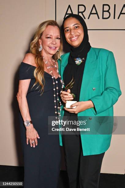 Chopard Co-President Caroline Scheufele and Fatma Mostafa, winner of the Jewelry award, attend the Fashion Trust Arabia Prize 2022 Awards Ceremony at...