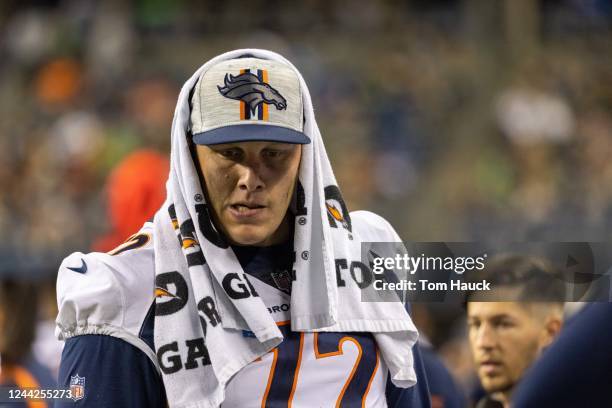 Denver Broncos offensive tackle Garett Bolles during an NFL preseason football game against the Seattle Seahawks Saturday, Aug. 21 in Seattle.